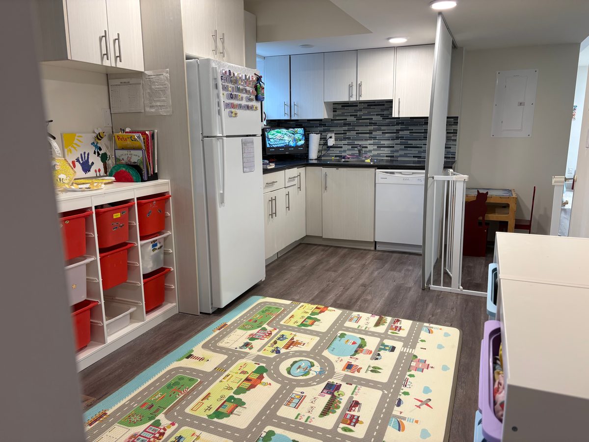 Child-friendly kitchen and craft area