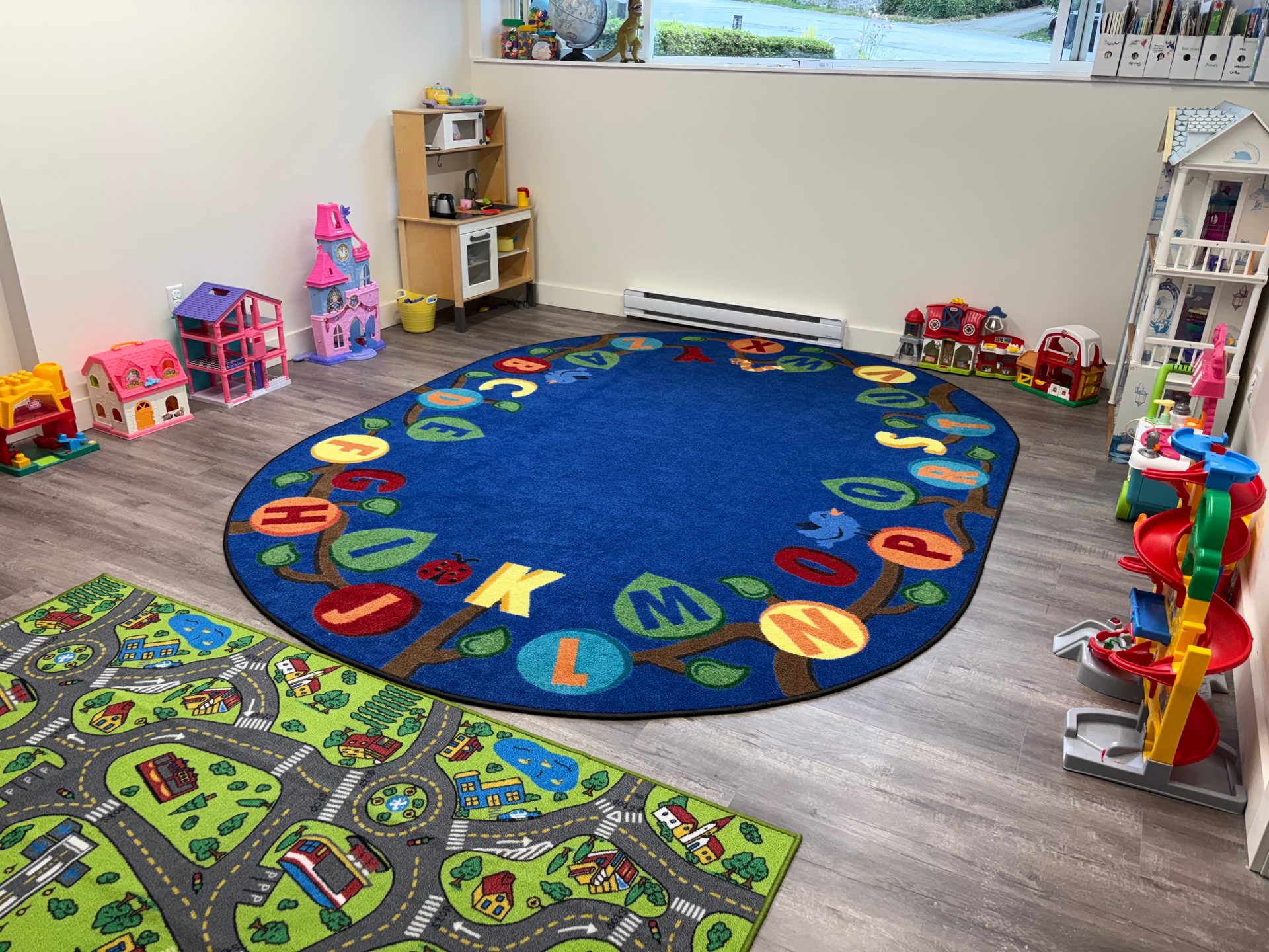 Bright, welcoming playroom at Blue Sky Daycare